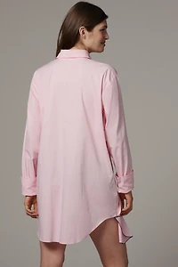 S/W/F Long-Sleeve Ruffled Mini Shirt Dress