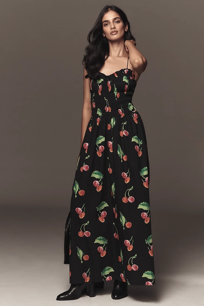 S/W/F Sleeveless Sweetheart A-Line Maxi Dress