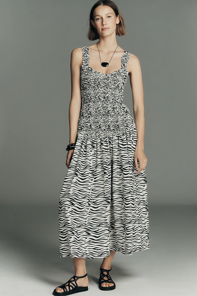 S/W/F Petite Cotton Scoop-Neck Maxi Dress