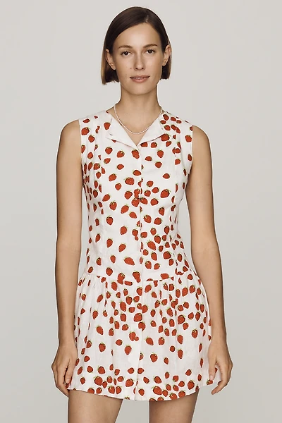 S/W/F Linen A-Line Mini Dress