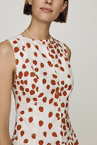 S/W/F Linen A-Line Mini Dress