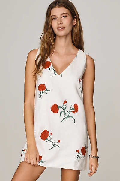 S/W/F Cotton V-Neck Shift Dress