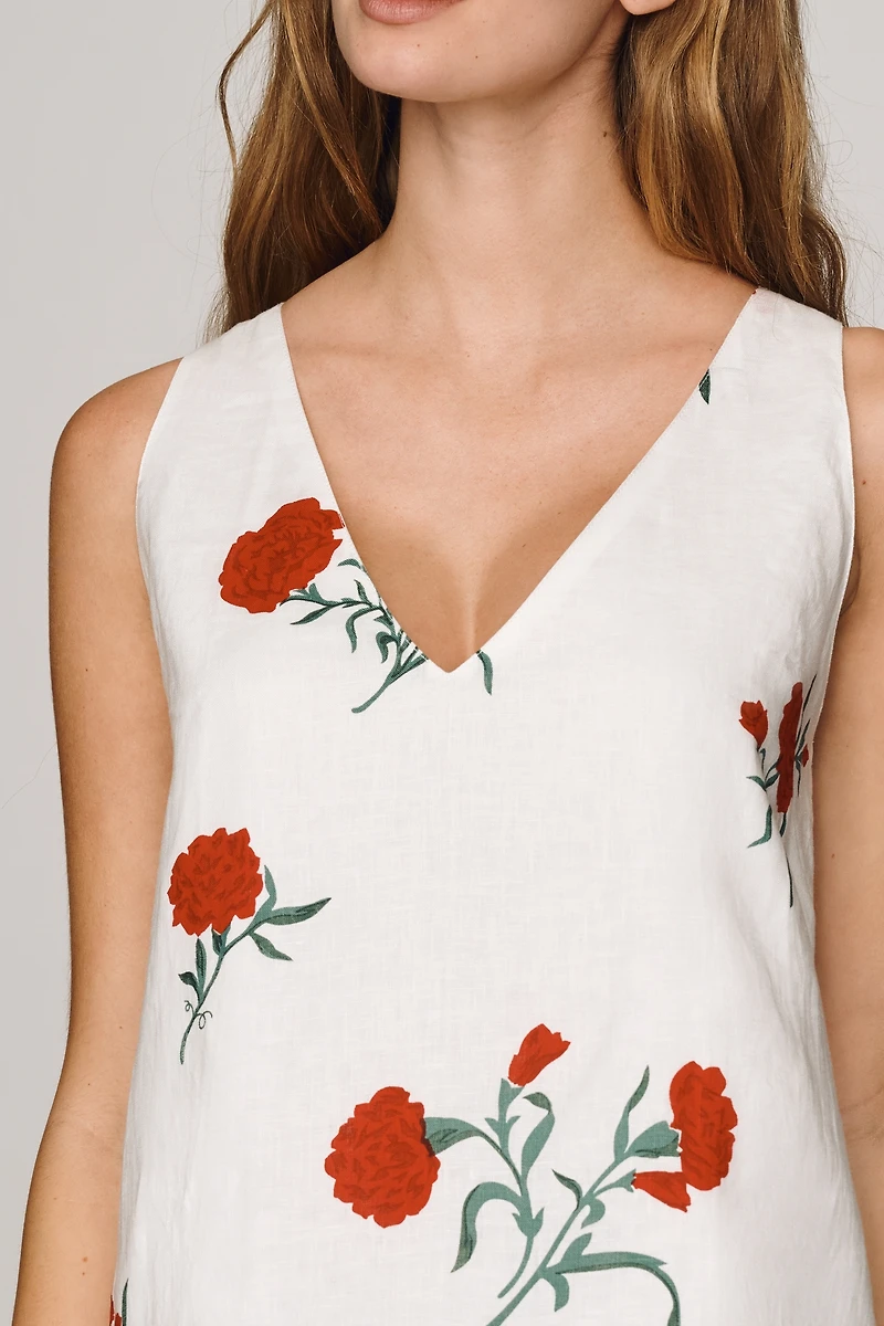 S/W/F Cotton V-Neck Shift Dress