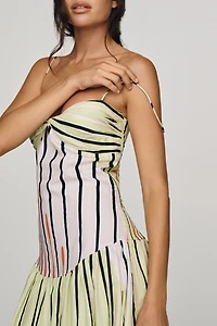 S/W/F Strapless Drop Waist Maxi Dress