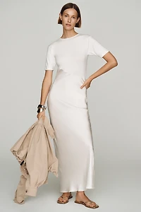 S/W/F Asymmetric Maxi Slip Dress