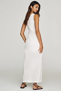 S/W/F Plunge Lace Pinafore Maxi Dress