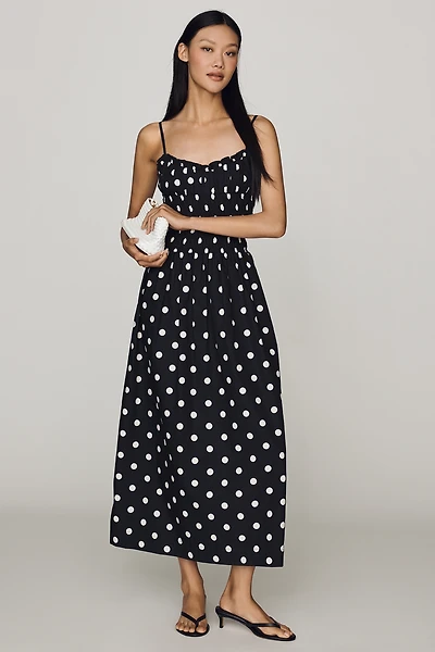 S/W/F 100% Cotton Smocked Bustier Maxi Dress