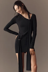 MISHA The Tension Long-Sleeve Jersey Mini Dress