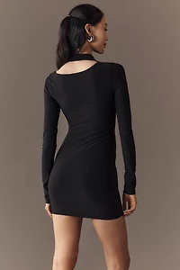 MISHA The Tension Long-Sleeve Jersey Mini Dress