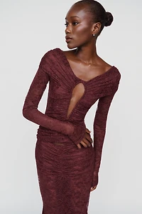 MISHA Kali Long-Sleeve Maxi Dress