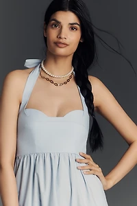 Shona Joy Maiori Halter Tiered Maxi Dress