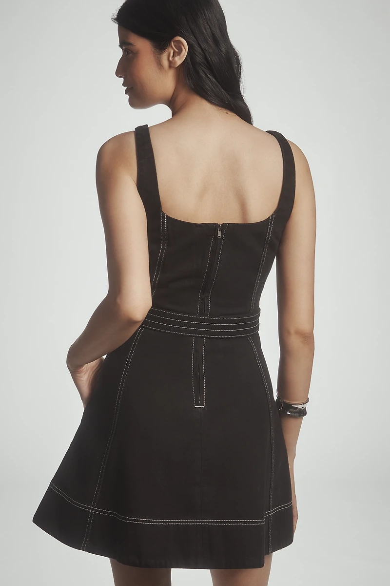 Shona Joy Mercer A-Line Denim Mini Dress