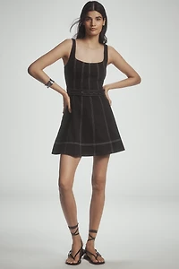 Shona Joy Mercer A-Line Denim Mini Dress