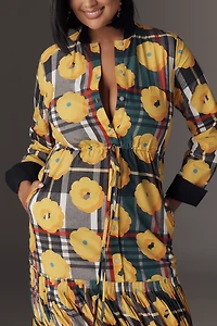 De Loreta Palmera Long-Sleeve Shirt Dress