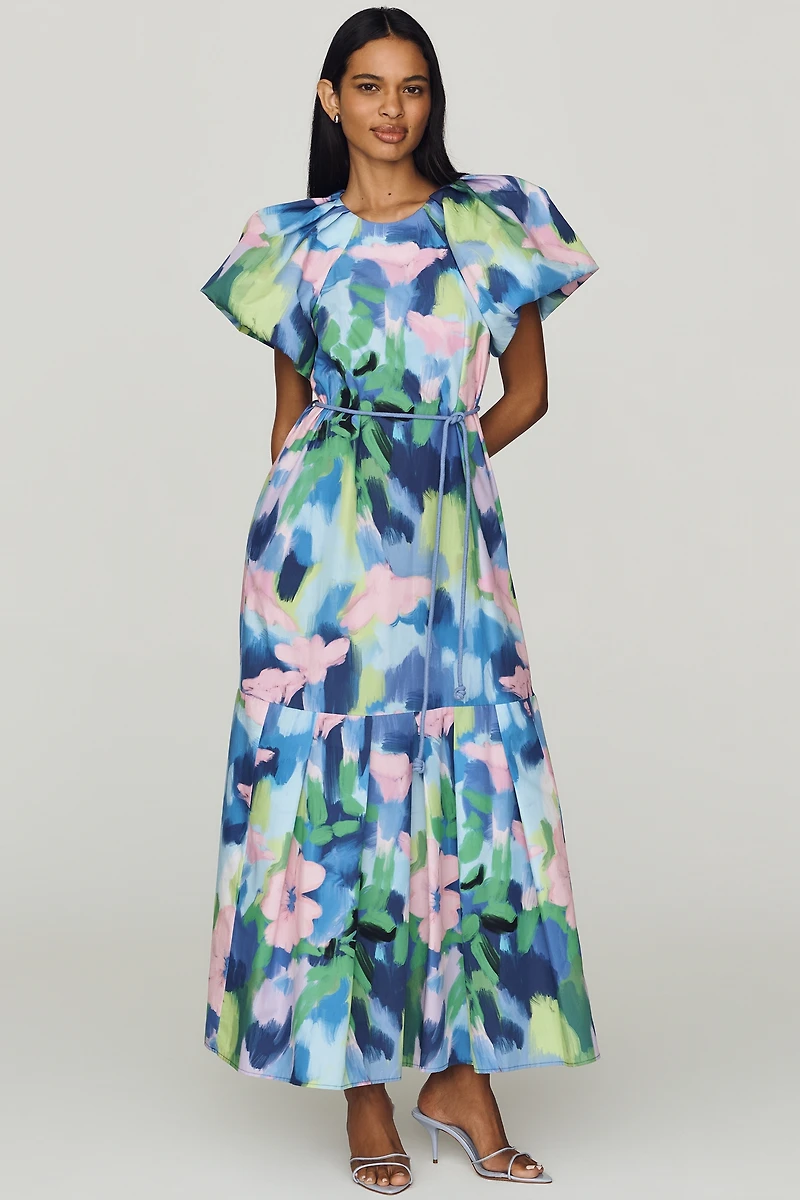 De Loreta Short-Sleeve Maxi Dress
