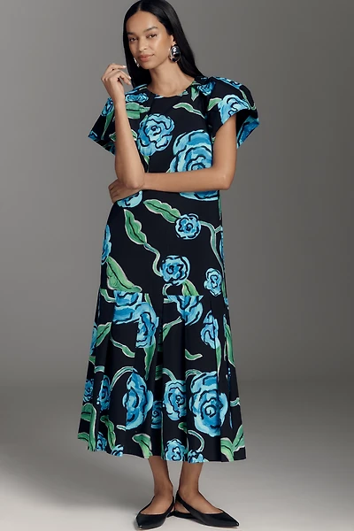 De Loreta Short-Sleeve Maxi Dress