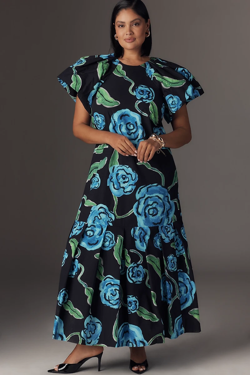 De Loreta Short-Sleeve Maxi Dress