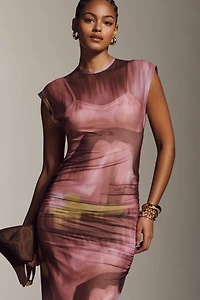 De Loreta Melodi Mesh Maxi Dress