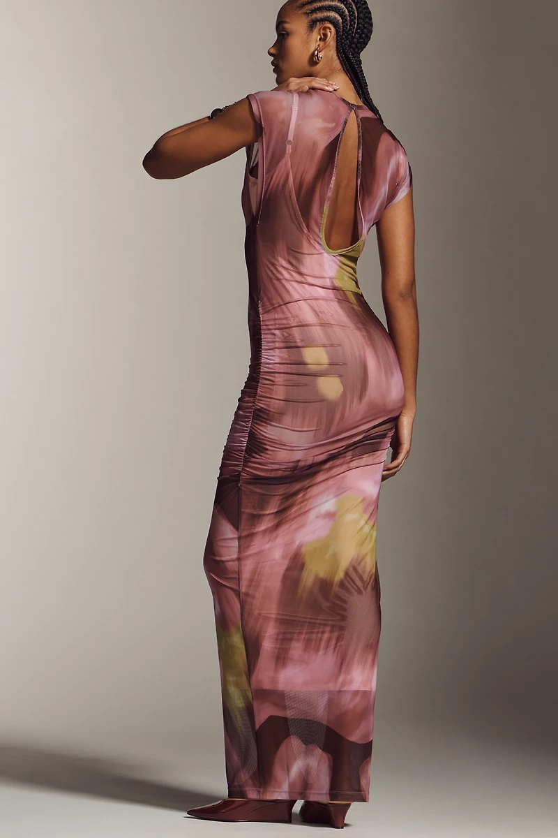 De Loreta Melodi Mesh Maxi Dress