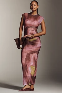 De Loreta Melodi Mesh Maxi Dress