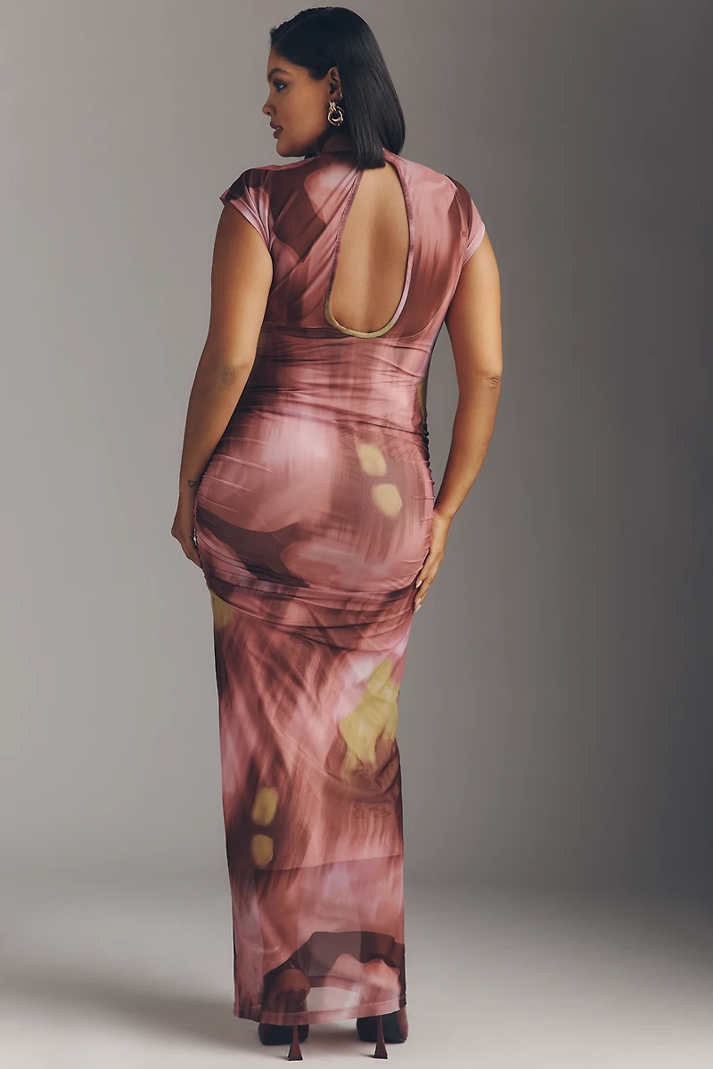 De Loreta Melodi Mesh Maxi Dress