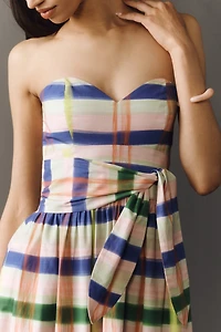 De Loreta Petite Cotton Dalila Strapless Midi Dress