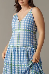 De Loreta Drop-Waist Sleeveless V-Neck Maxi Dress