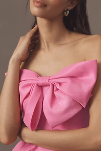 Mac Duggal Strapless Bow Fit & Flare Mini Dress