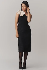 Ieena for Mac Duggal Floral One-Shoulder Dress