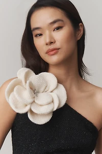 Ieena for Mac Duggal Floral One-Shoulder Dress