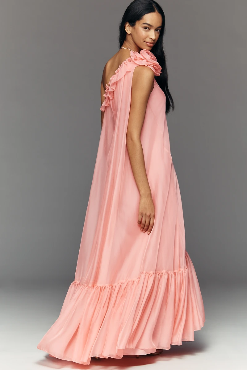 Mac Duggal One-Shoulder Maxi Dress