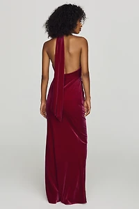Mac Duggal Halter-Neck Maxi Dress