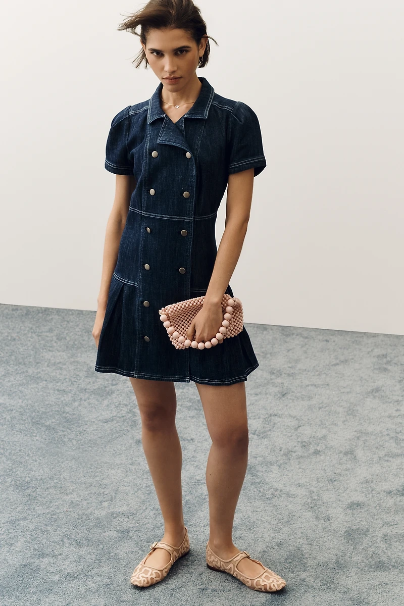 Pilcro Denim Peacoat Mini Dress