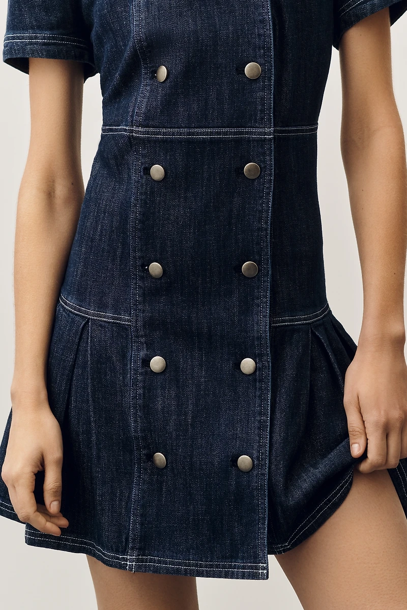 Pilcro Denim Peacoat Mini Dress