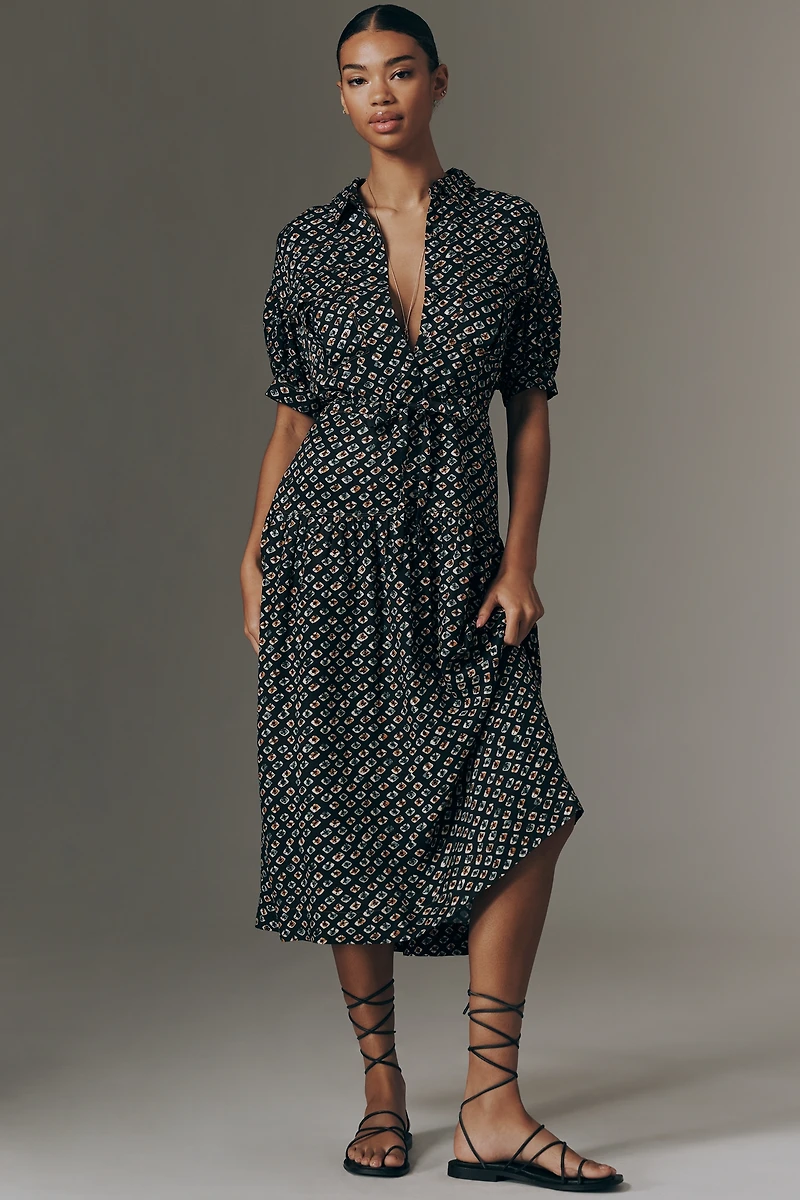 By Anthropologie Utility Pocket Shirt Dress