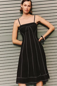 Marin Cotton Poplin Midi Dress by Pilcro