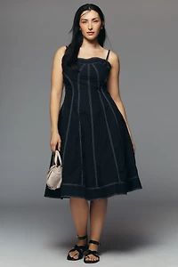 Marin Cotton Poplin Midi Dress by Pilcro