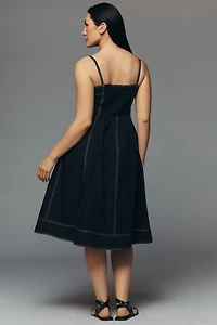 Marin Cotton Poplin Midi Dress by Pilcro