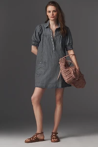 Pilcro Cotton Workwear Swing Mini Dress
