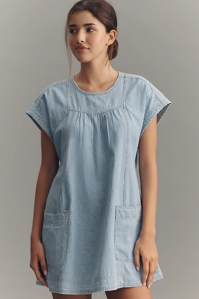 Pilcro Square-Neck Swing Mini Dress