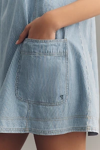 Pilcro Square-Neck Swing Mini Dress