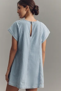 Pilcro Square-Neck Swing Mini Dress