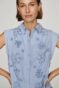 Lillian Button-Front Midi Dress by Maeve