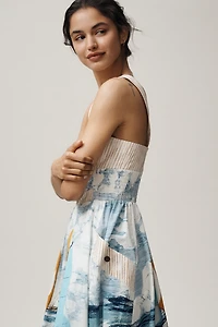 Maeve Cotton Sweetheart Midi Dress