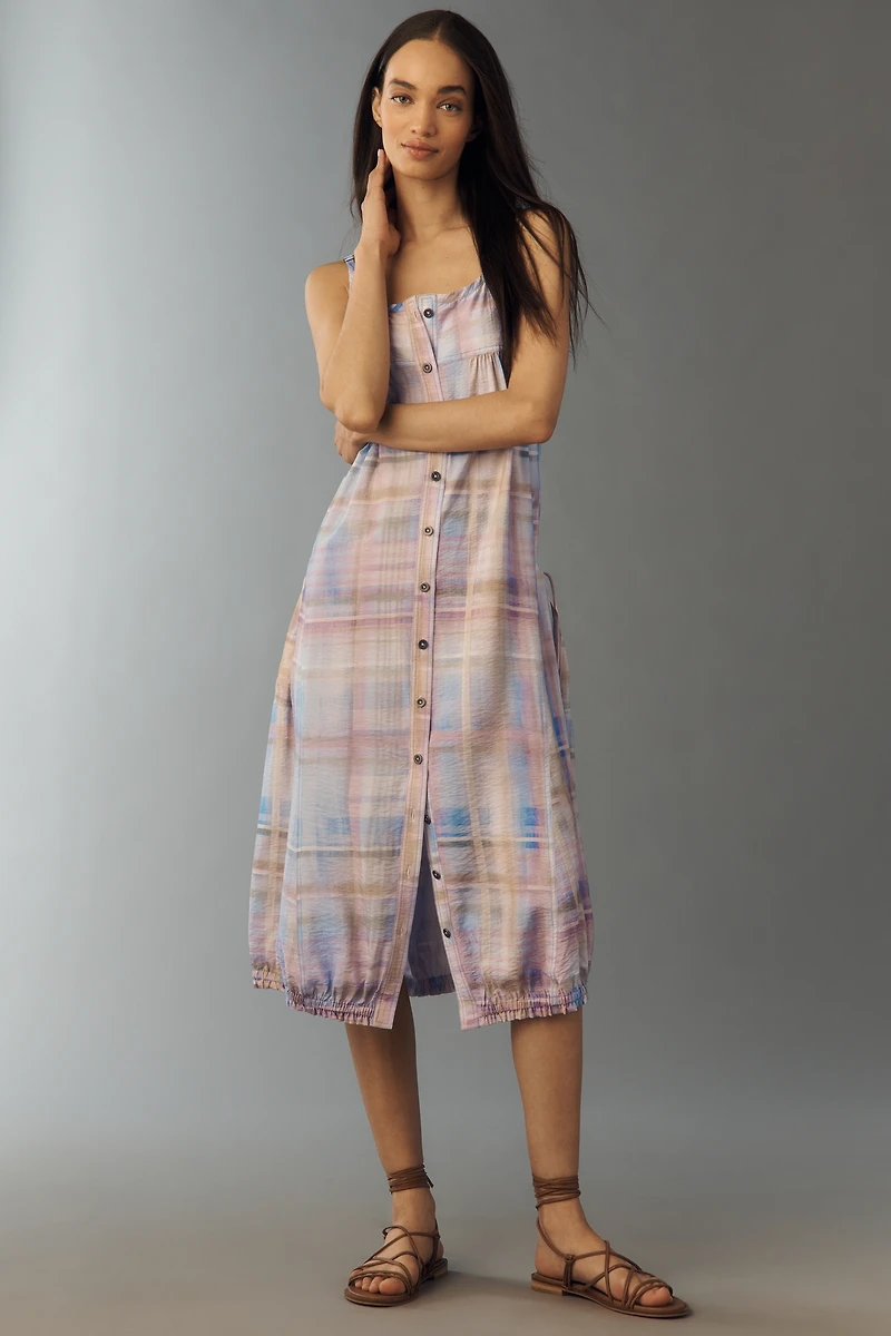 Pilcro Barrel Hem Midi Dress