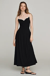 By Anthropologie Drop-Waist Midi Dress