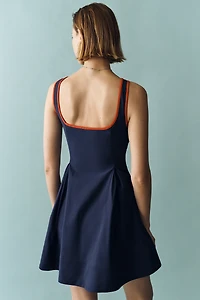 Arlette Square-Neck Piped Mini Dress by Maeve