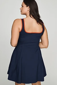 Arlette Square-Neck Piped Mini Dress by Maeve