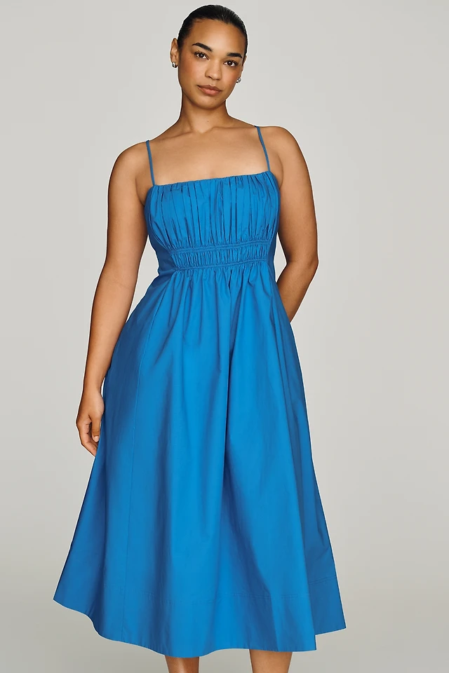 maeve halter ruched midi dress NWT ANTHROPOLOGIE MAEVE EYELET LAYERED RUFFLE HALTER TIERED MIDI DRESS RED 10