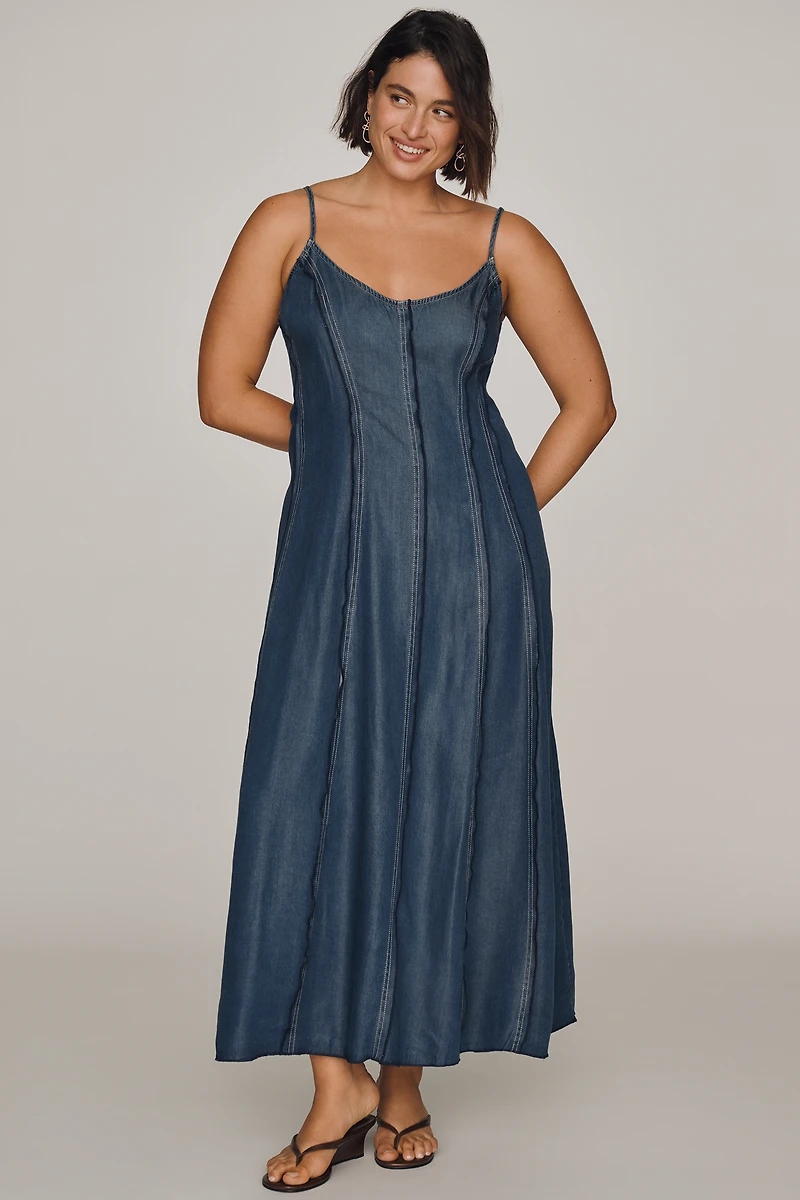 Pilcro Seamed Midi Dress
